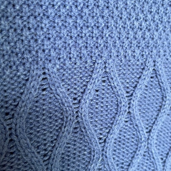 Lane Bryant Sweater Poncho Women's Plus 14/20 Blue Single Button Side Closure - Picture 9 of 11